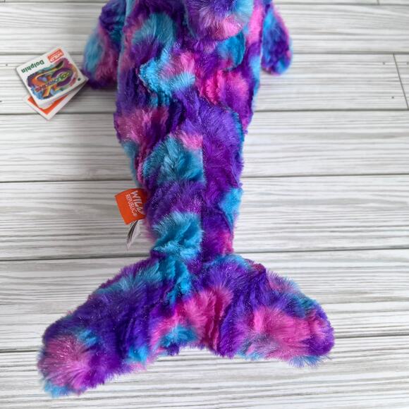 NWT Wild Republic Colorkins Multi-Color Tie-Dye Dolphin Stuffed Animal - Picture 8 of 14